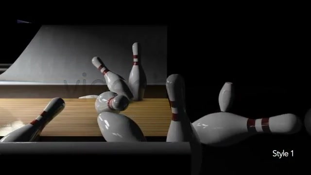 Bowling Ball Close Up Hitting Pins - Download Videohive 5328527