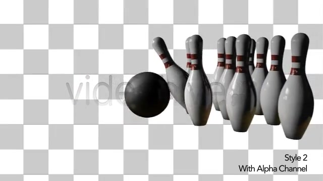 Bowling Ball Close Up Hitting Pins - Download Videohive 5328527