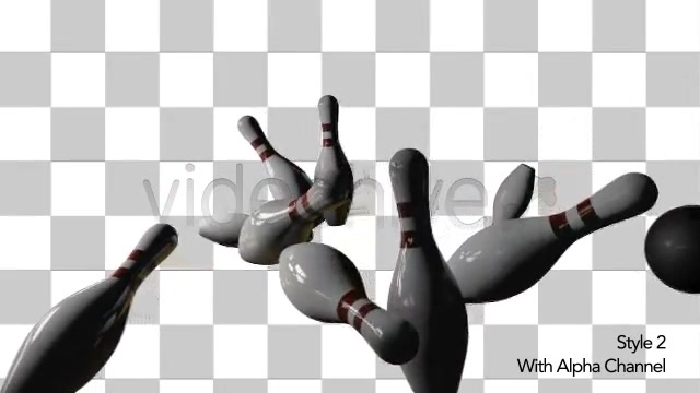 Bowling Ball Close Up Hitting Pins - Download Videohive 5328527