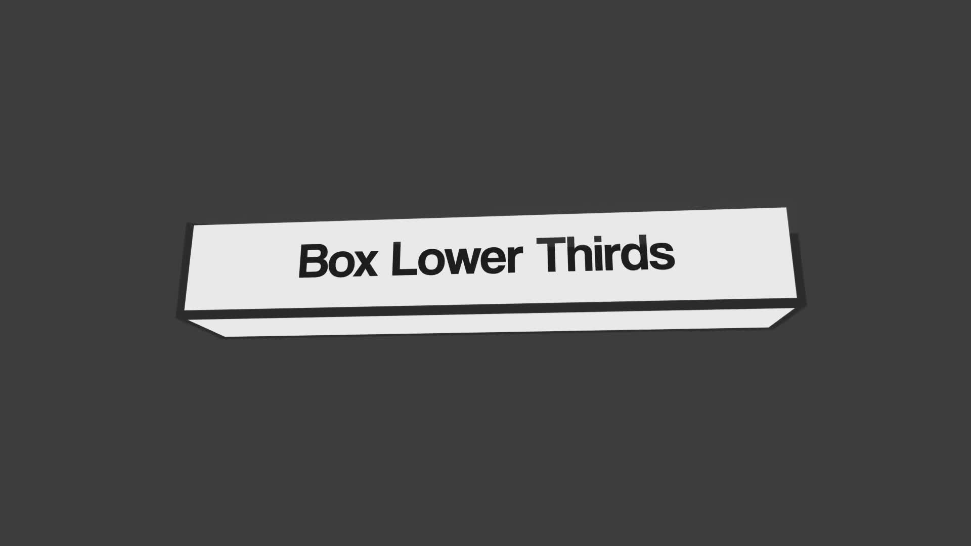 Box Lower Thirds - Download Videohive 21809696