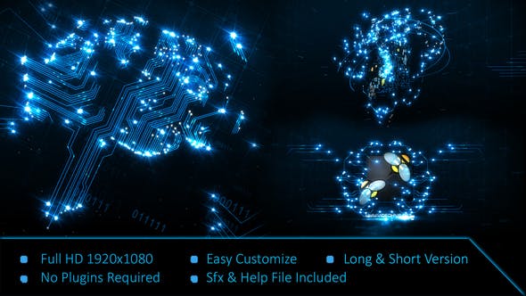 Brain Circuit Reveal Logo - 24643257 Download Videohive