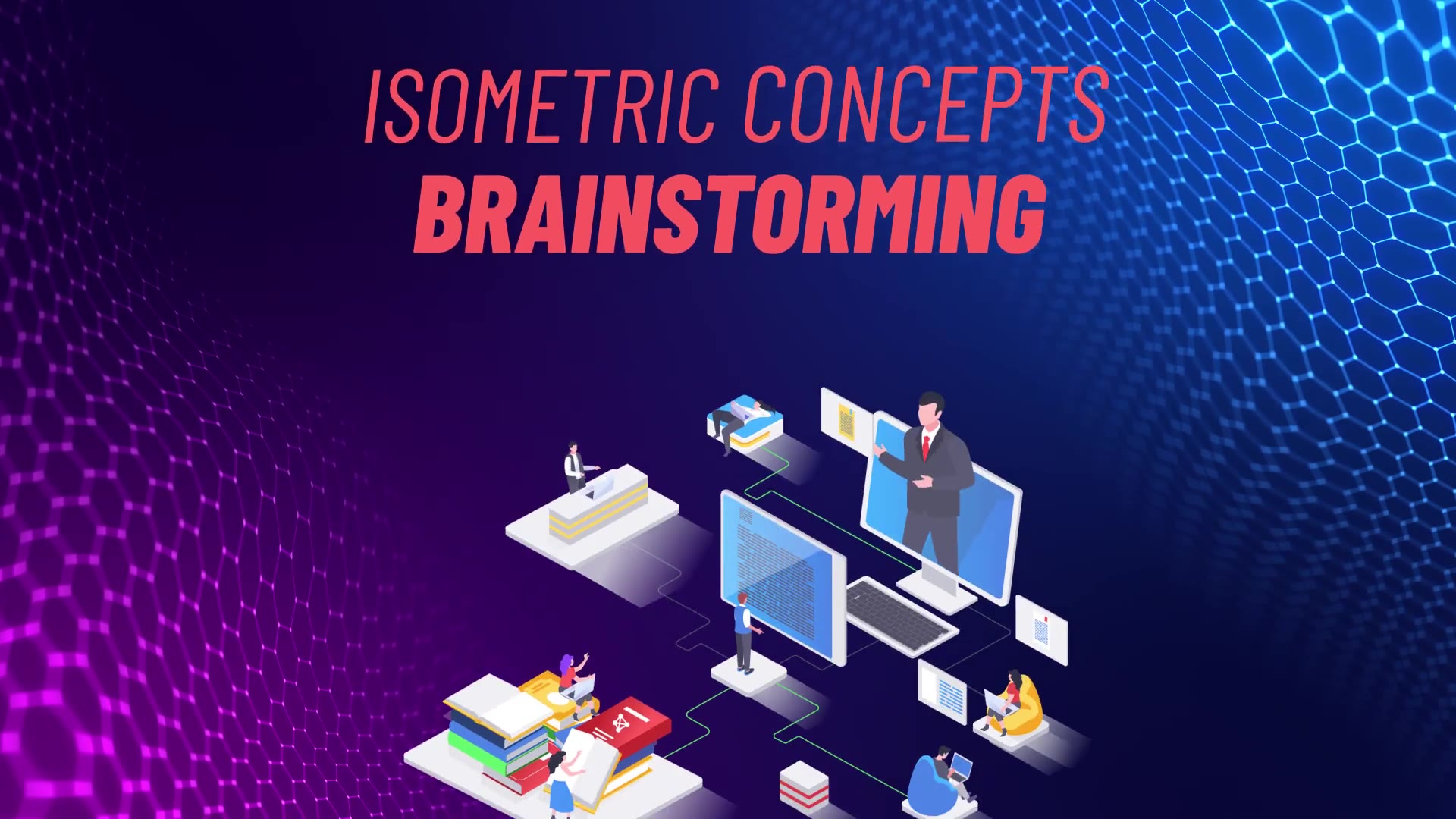 Brainstorming Isometric Concept Videohive 31693628 After Effects Image 3
