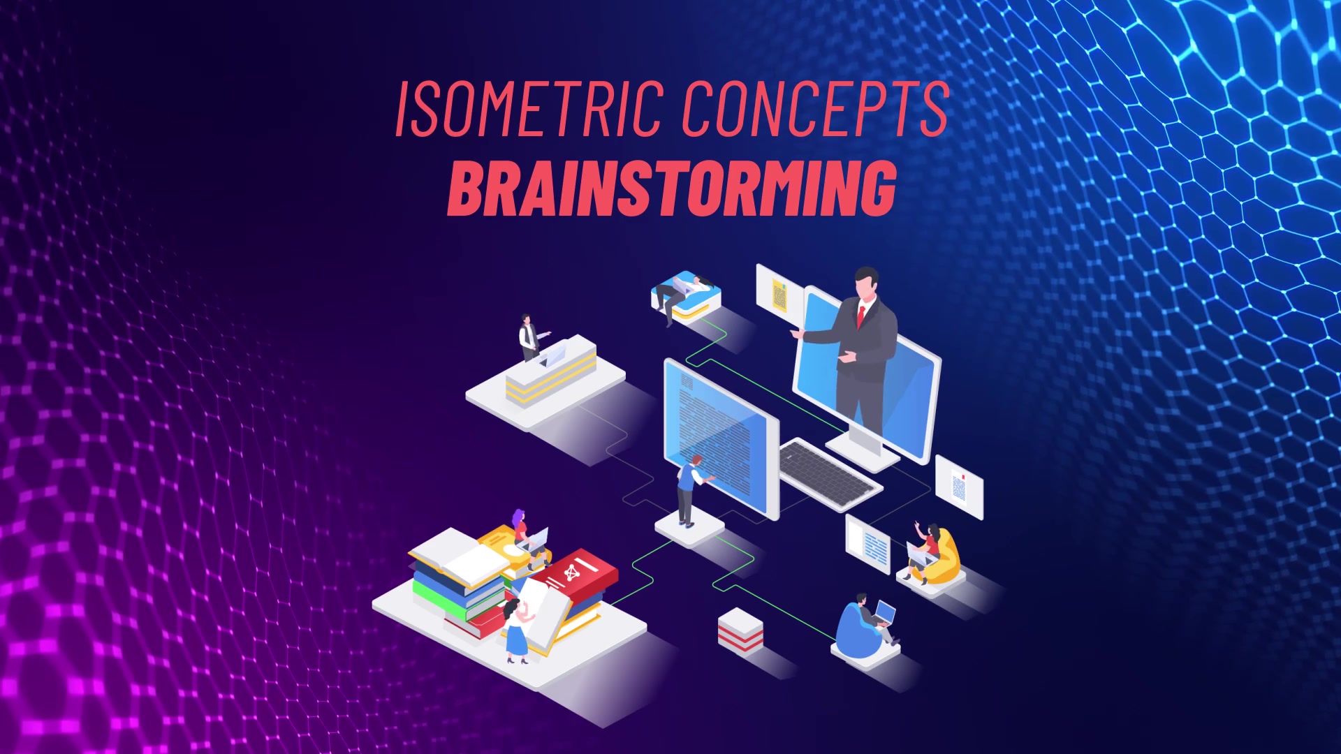 Brainstorming Isometric Concept Videohive 31693628 After Effects Image 4