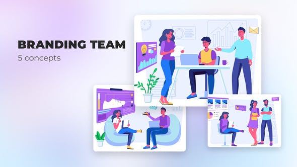 Branding team Flat concepts - Videohive Download 39487729