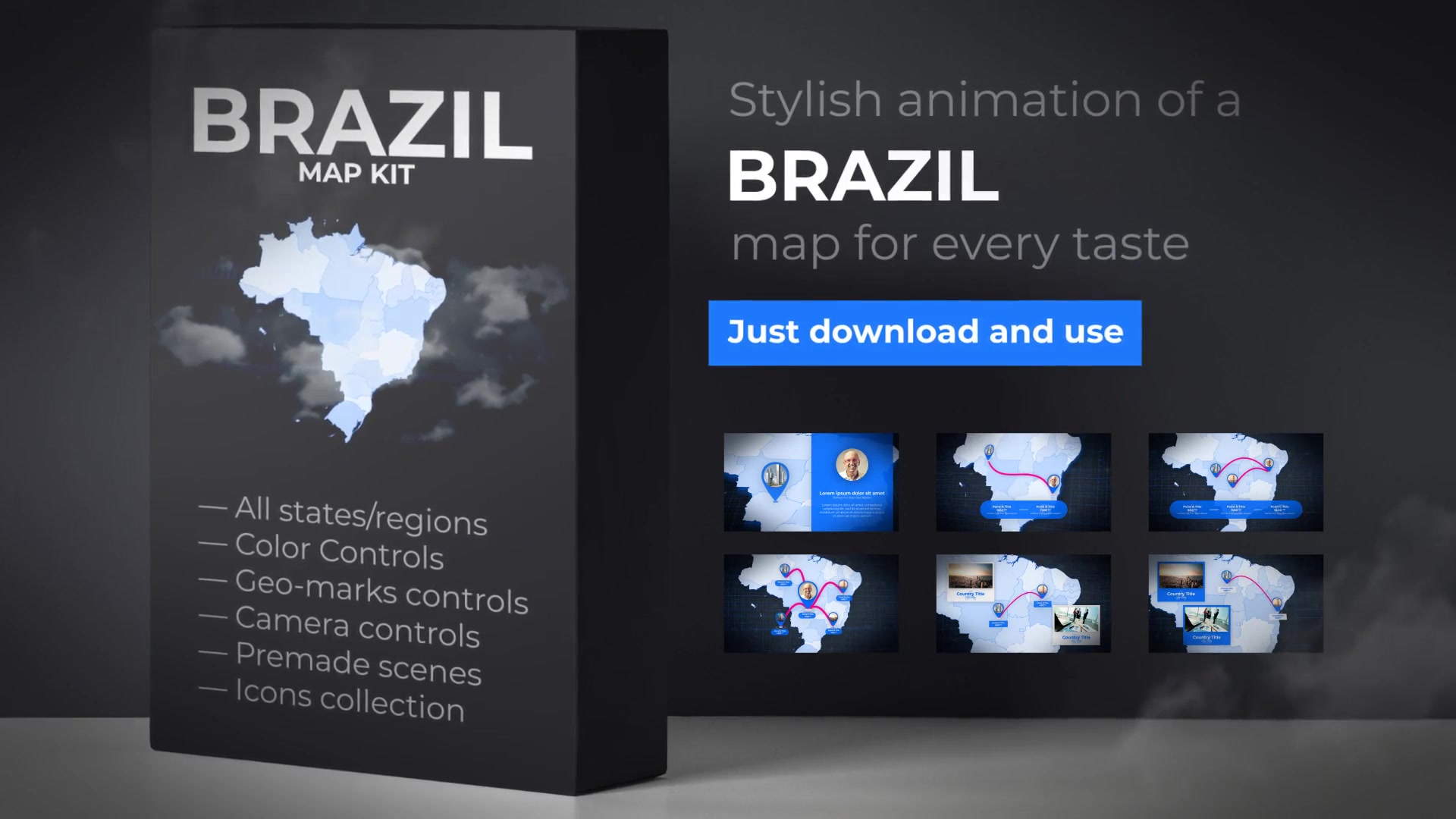 Brazil Map Federative Republic of Brazil Map Kit Brasil Videohive 24077550 After Effects Image 11