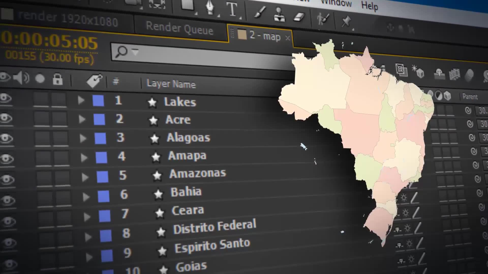 Brazil Map Federative Republic of Brazil Map Kit Brasil Videohive 24077550 After Effects Image 2