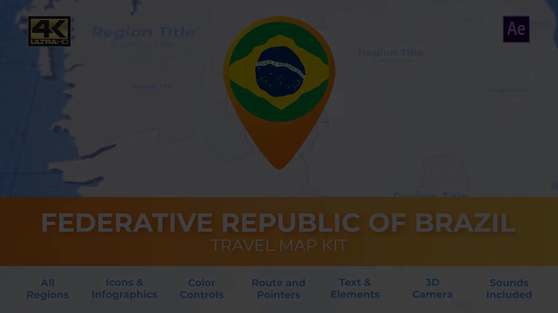 Brazil Map Federative Republic of Brazil Travel Map Videohive 32558056 After Effects Image 6