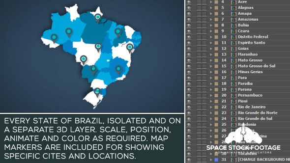 Brazil Map Kit - Download Videohive 16028783