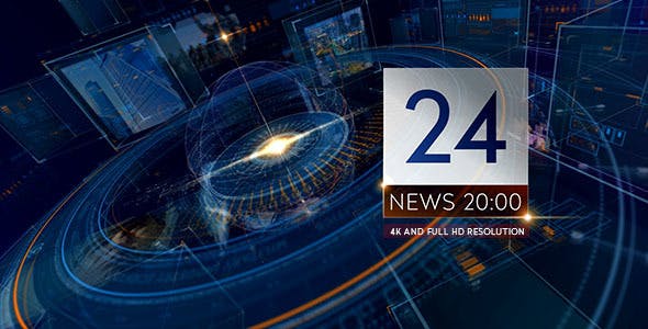 Breaking NEWS 24 TV Broadcast Package/ Business and Political Summit/ Glass Cube Intro/ HUD UI Text - Download 14273486 Videohive