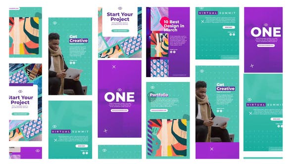 Bright Design Studio Stories Instagram - Download Videohive 31158256