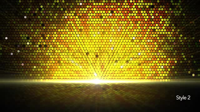 Bright Golden Circles Reflected Below Background - Download Videohive 5384687