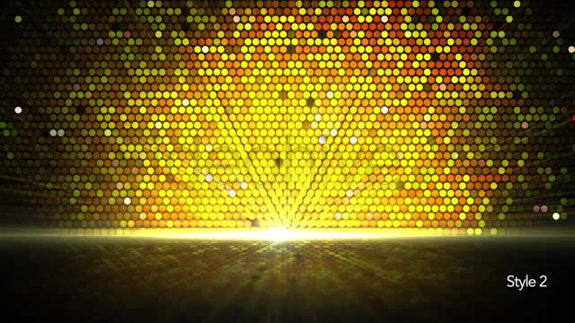 Bright Golden Circles Reflected Below Background - Download Videohive 5384687