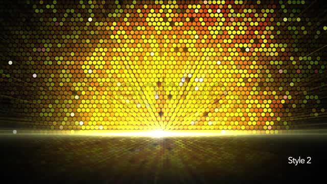 Bright Golden Circles Reflected Below Background - Download Videohive 5384687