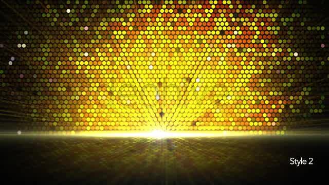 Bright Golden Circles Reflected Below Background - Download Videohive 5384687