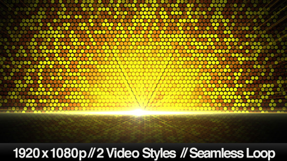 Bright Golden Circles Reflected Below Background - Download Videohive 5384687