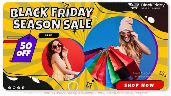 Bright Promotion of Black Friday - Videohive Download 34627577