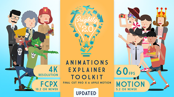 Brightly | Animations Explainer Toolkit Final Cut Pro X & Apple Motion - Download Videohive 20324287