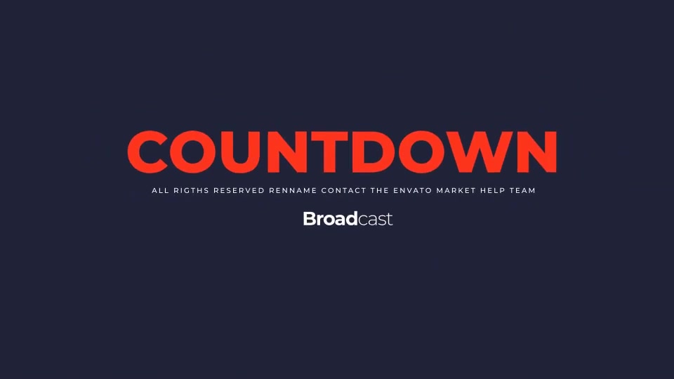 Broadcast Countdown Version 0.3 Videohive 26080594 After Effects Image 6