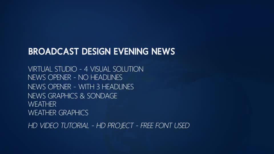 Broadcast Design Evening News Videohive 16704109 After Effects Image 1