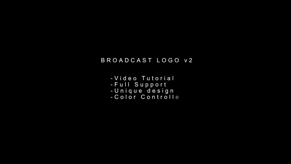 Broadcast Logo v2 Videohive 21048509 After Effects Image 2