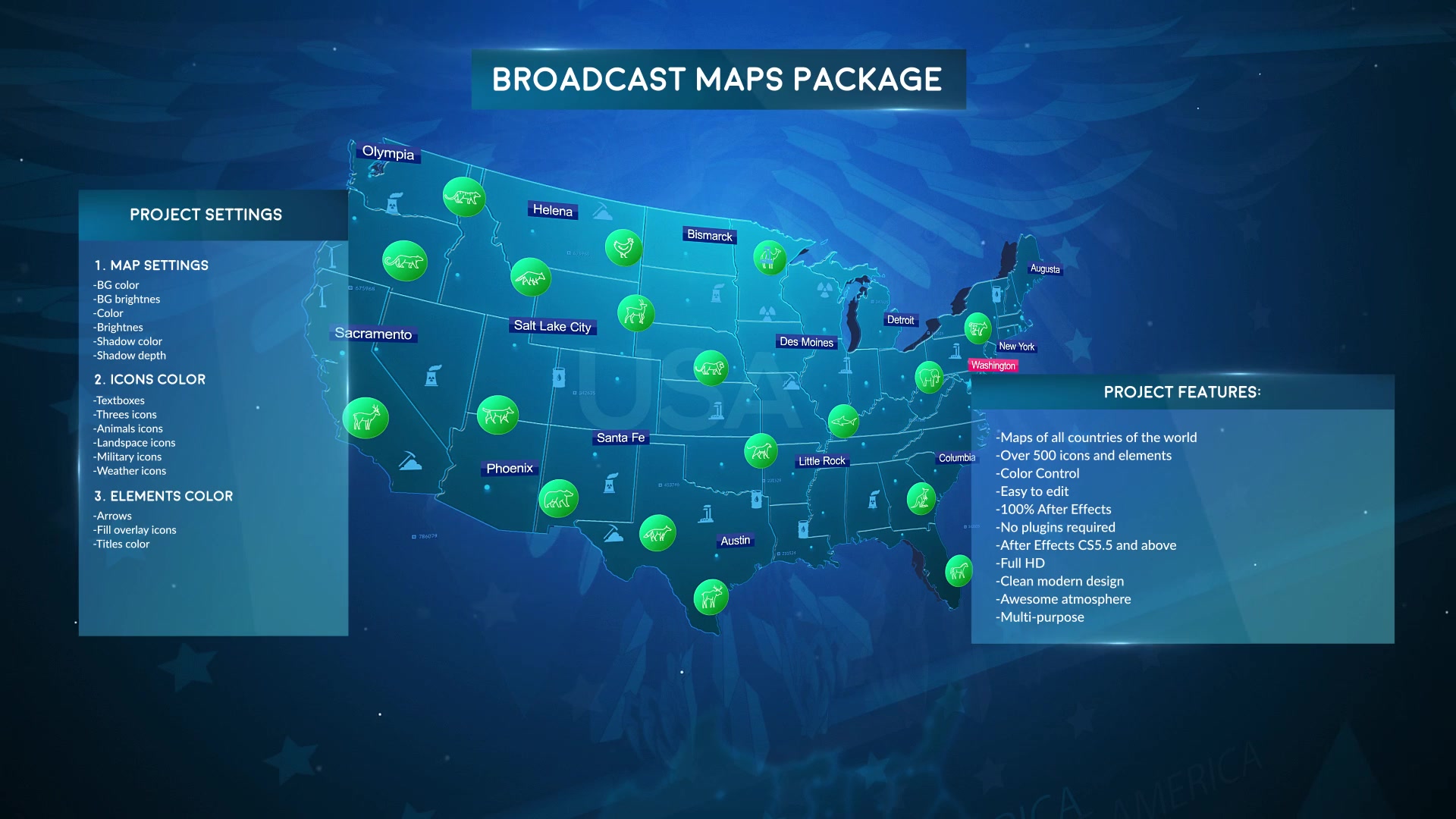 Broadcast Maps Package Videohive 20206250 After Effects Image 9