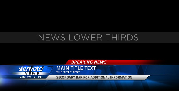 Broadcast News Lower Thirds - Download Videohive 153156