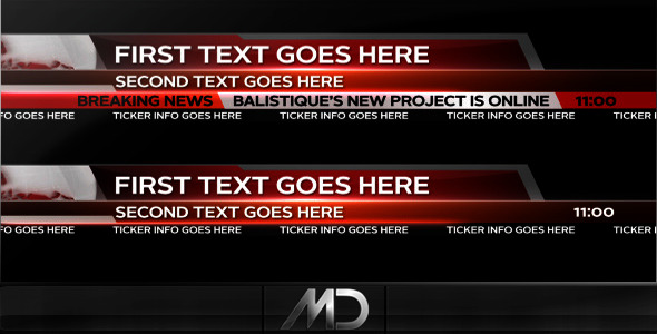 Broadcast News Lower Thirds - Download Videohive 504231