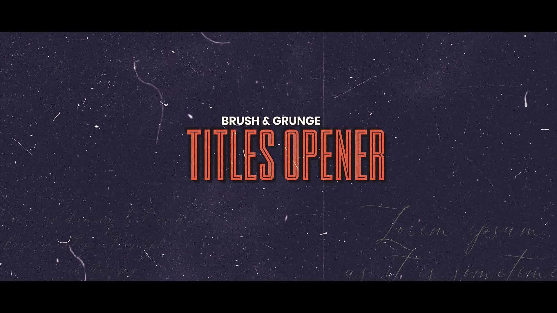 Brush and Grunge Opening Titles Videohive 35063026 After Effects Image 1