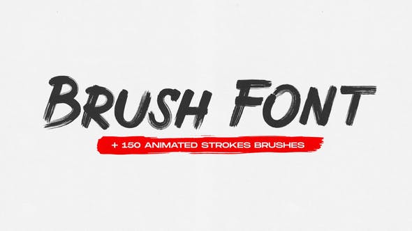 Brush Animated Font - Download Videohive 31366550