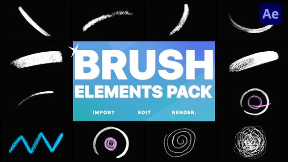 Brush Elements | After Effects - 37917151 Download Videohive
