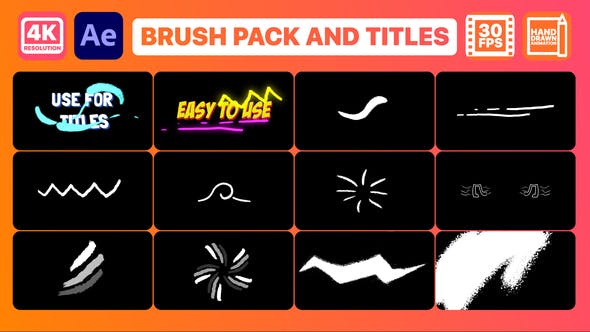 Brush Elements And Titles | After Effects - Download 31123245 Videohive