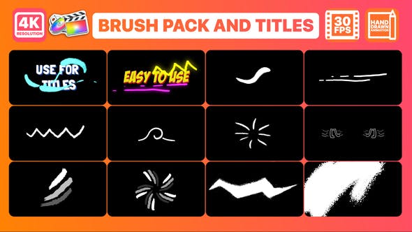 Brush Elements And Titles | FCPX - Download Videohive 33061531