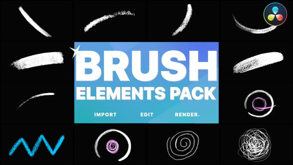 Brush Elements | DaVinci Resolve - 38195070 Videohive Download