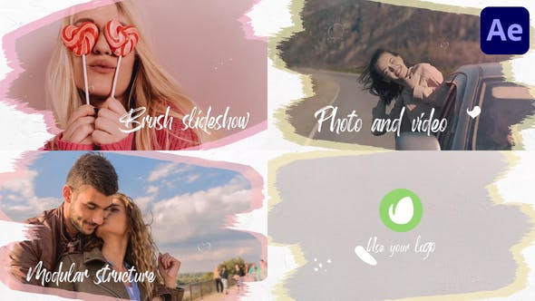 Brush Slideshow | After Effects - Videohive 33361522 Download