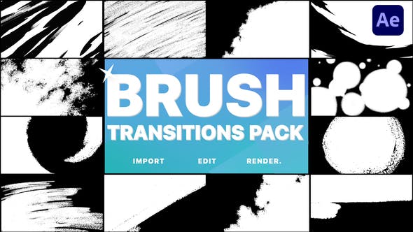 Brush Transitions | After Effects - Videohive Download 37459079