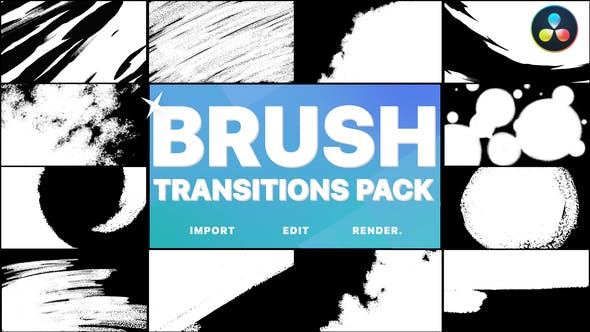 Brush Transitions | DaVinci Resolve - 37649146 Videohive Download