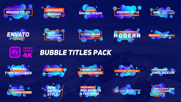 Bubble Titles Pack - Download Videohive 29714752