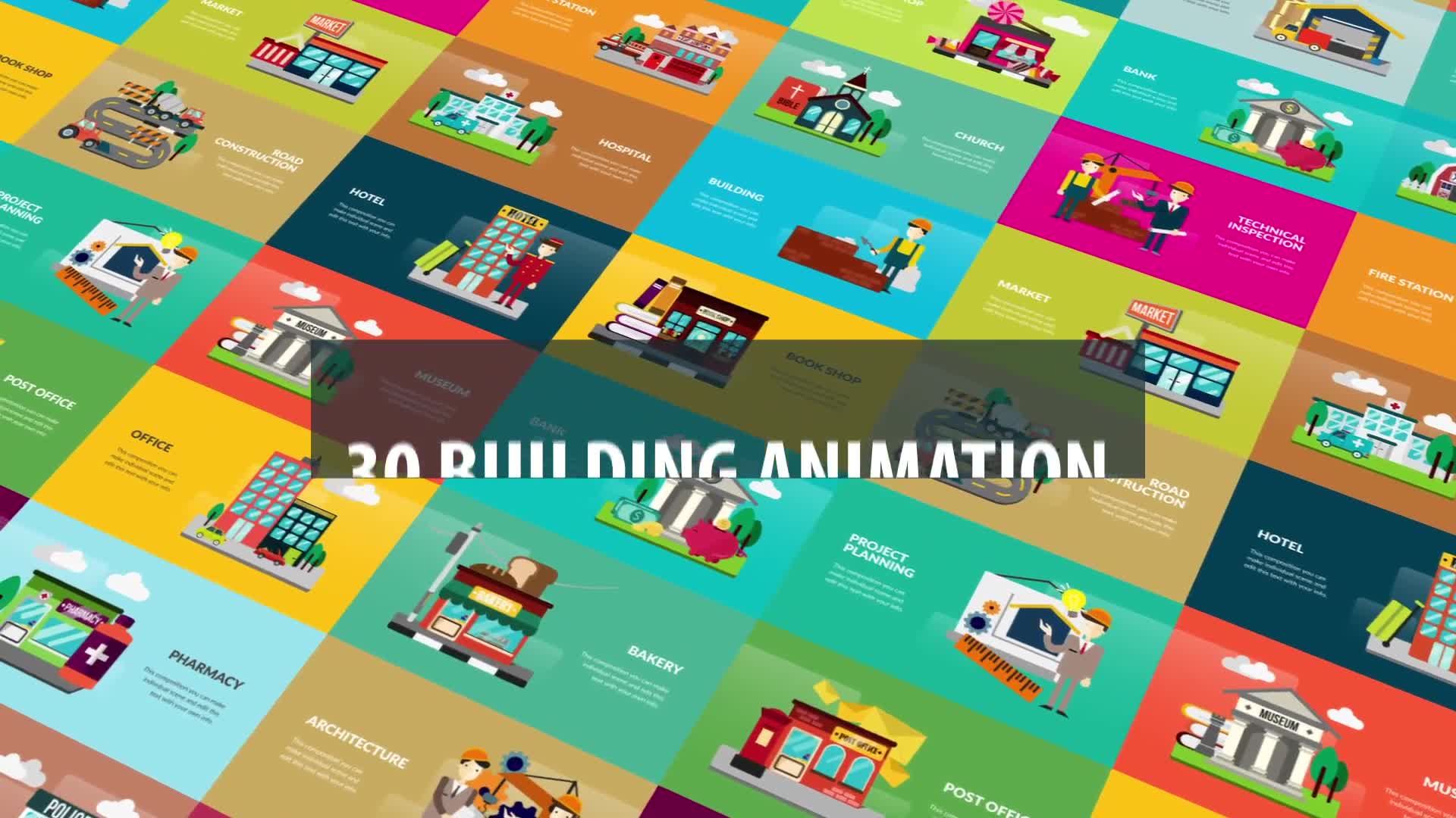 Building Animation | Premiere Pro MOGRT Videohive 32526221 Premiere Pro Image 1