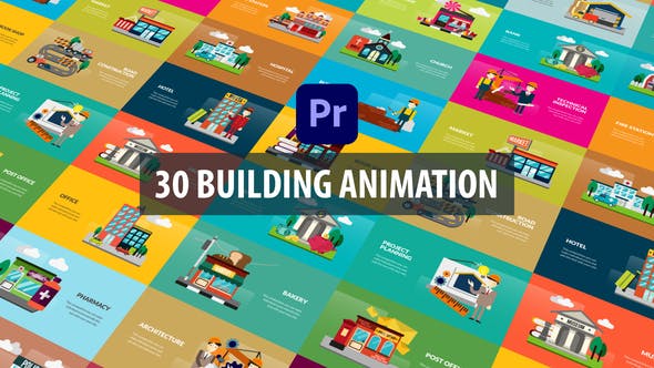 Building Animation | Premiere Pro MOGRT - 32526221 Download Videohive