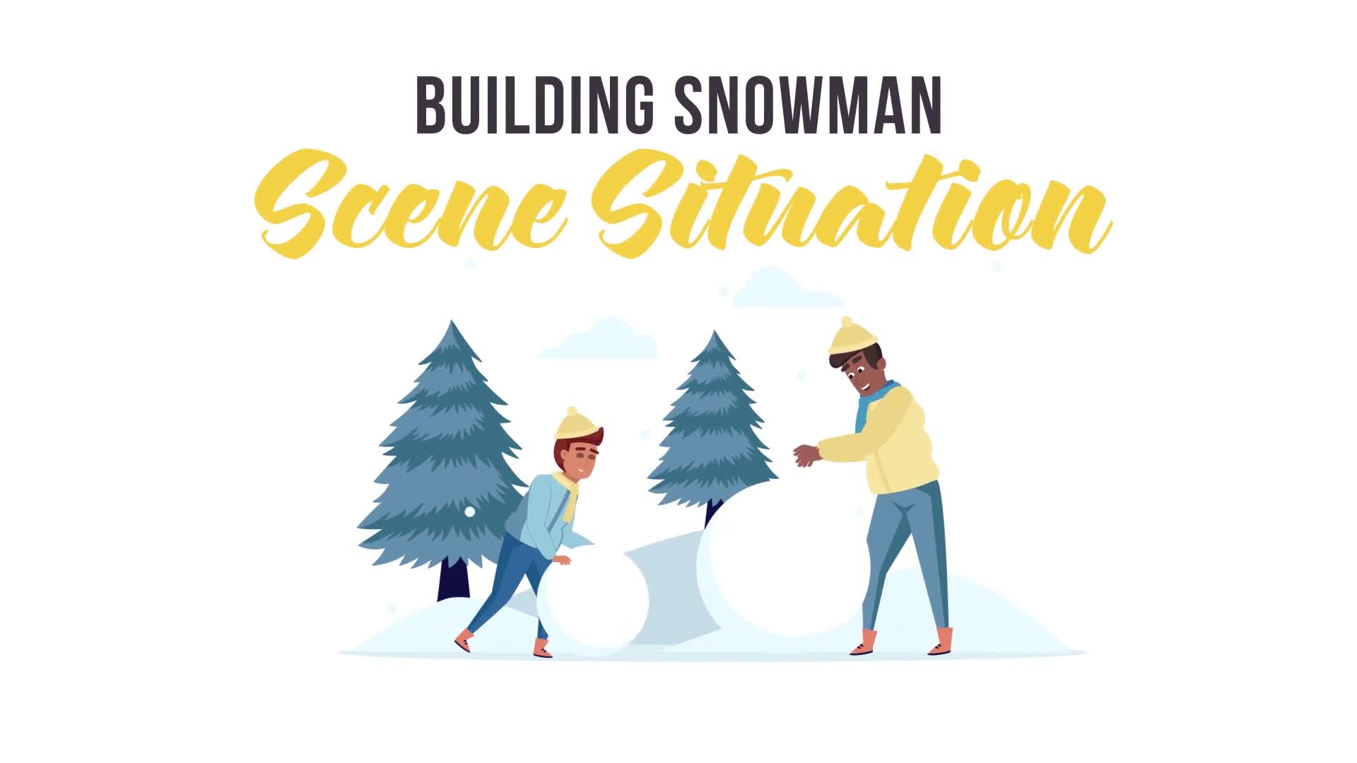Building snowman Scene Situation Videohive 29246597 After Effects Image 1