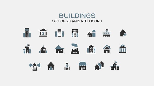 Buildings Icons - Videohive 35503913 Download