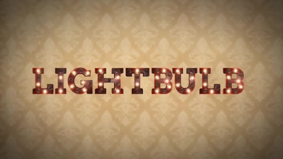 Burlesque Light Bulb Letters Videohive 19468356 After Effects Image 1