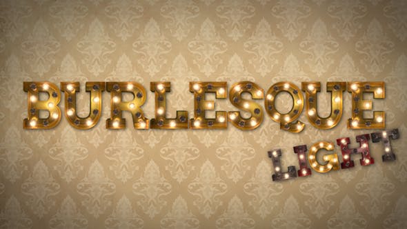 Burlesque Light Bulb Text Letters HD - Download Videohive 20113222