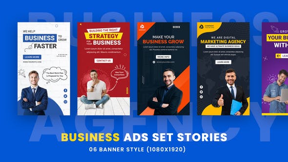 Business Agency Ads Set Stories Pack - 35413080 Download Videohive