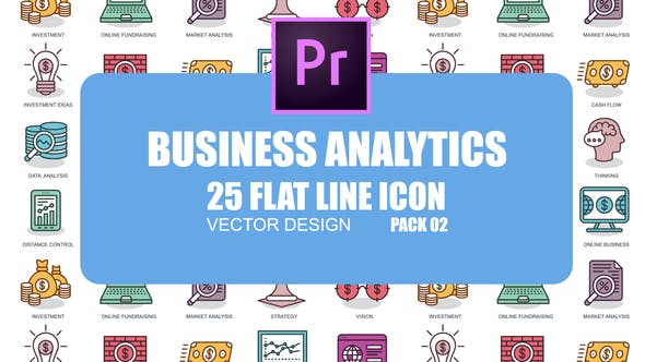 Business Analytics Flat Animation Icons (MOGRT) - 23659562 Download Videohive