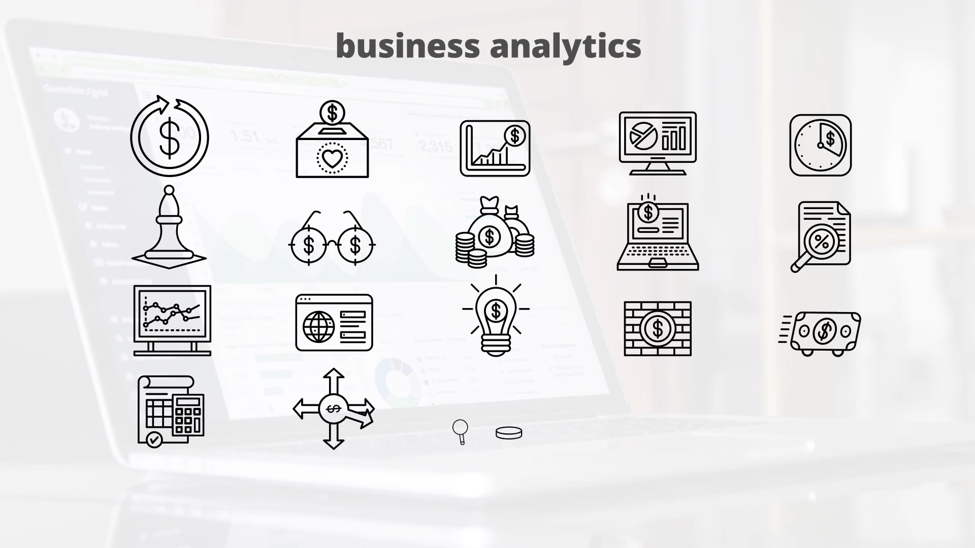 Business Analytics – Thin Line Icons Videohive 23595702 After Effects Image 7