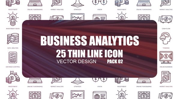 Business Analytics – Thin Line Icons - Videohive Download 23595702