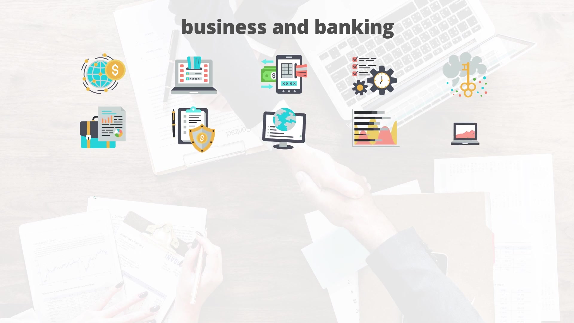Business And Banking Flat Animation Icons - Download Videohive 23465873