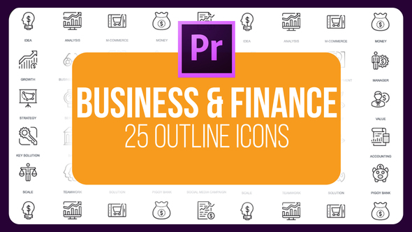 Business And Finance 25 Outline Icons - Download Videohive 23194916