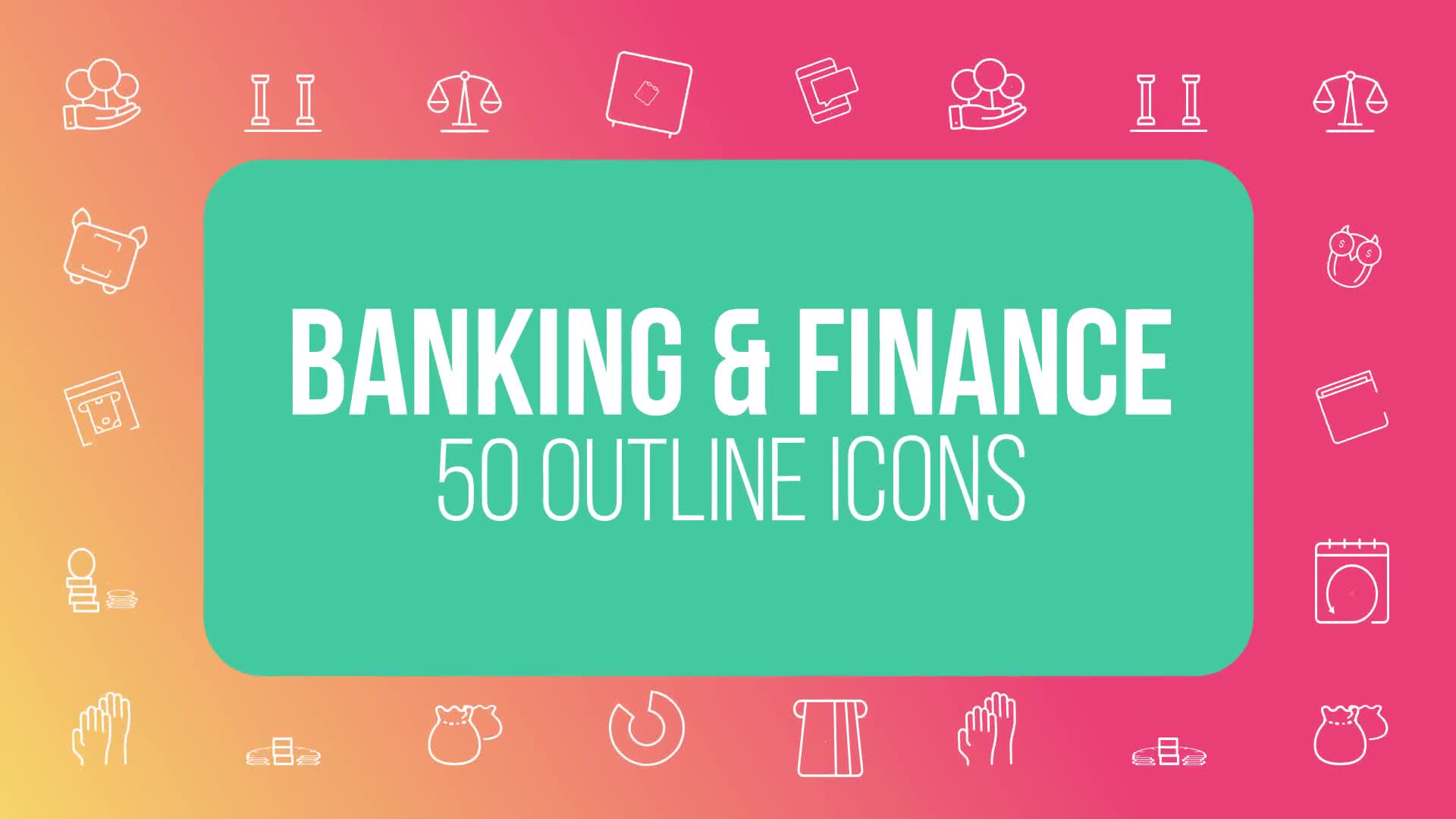 Business And Finance 50 Thin Line Icons - Download Videohive 23110502